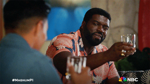 Bar Party Cheers Magnum Pi GIF