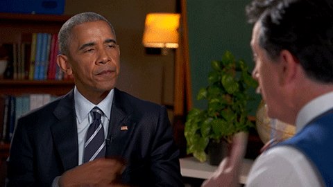 Barack Obama Deep Thinking Interview GIF