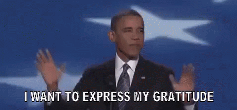 Barack Obama Express Gratitude GIF