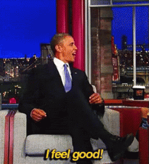 Barack Obama Feeling Good GIF