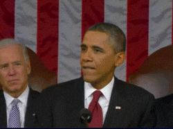 Barack Obama Lip Bite Big Grin GIF