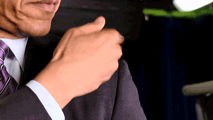 Barack Obama Shoulder Brush GIF