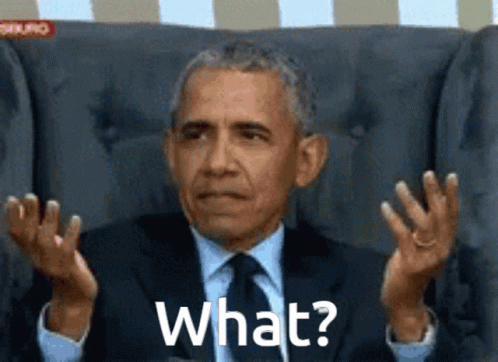 Barack Obama Sitting in Chair Making Funny Face Saying What