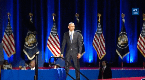 Barack Obama Waving To Crowd GIF