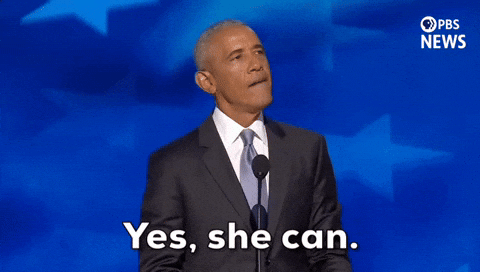 Barack Obama Yes She Can GIF