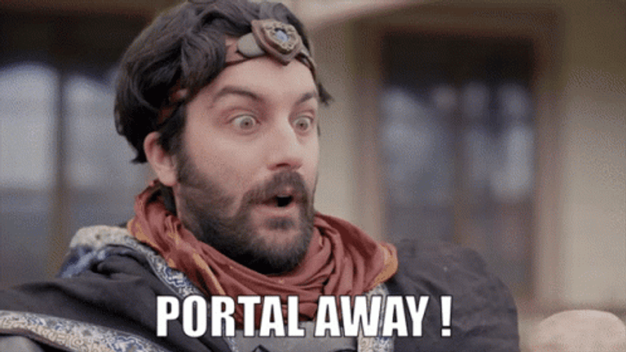 Baradun Warlock Teleporting On Portal GIF