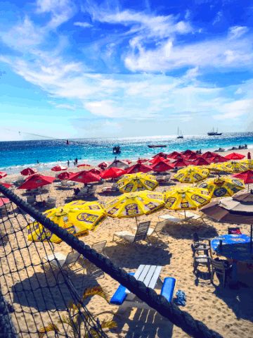 Barbados Beach Moving Sky GIF