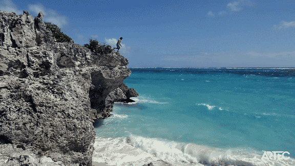 Barbados Cliff Jumping GIF