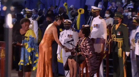 Barbados Rihanna With Sandra Mason GIF