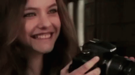 Barbara Palvin Taking A Photo GIF