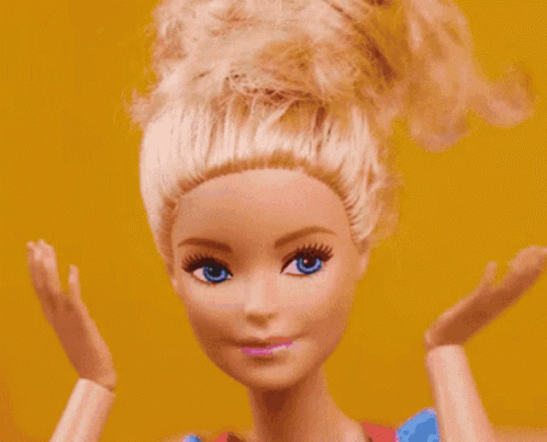 Barbie Doll Close Up With Blue Eyes and Blonde Hair