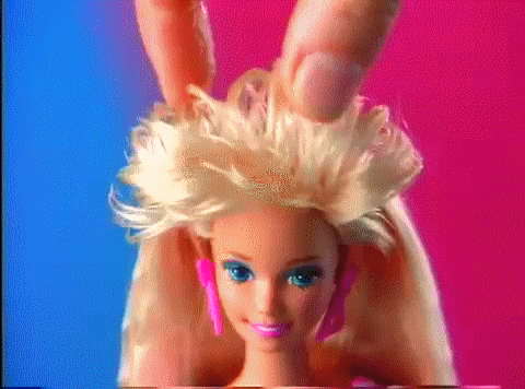 Barbie Girl 80s Haircut GIF