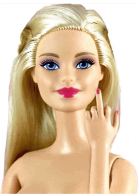 Barbie Middle Finger Meme GIF