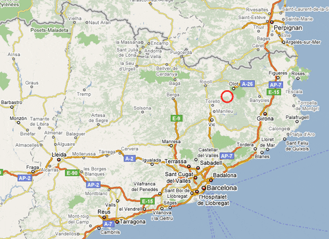 Barcelona City Flashing Map Dot GIF