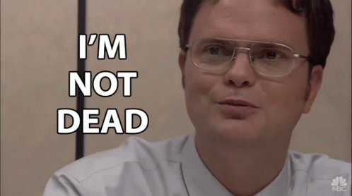 Office Rainn Wilson Barely Not Dead GIF
