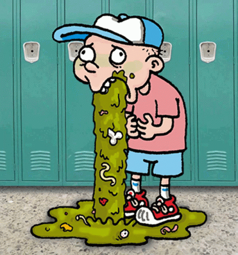 Barf Animated Boy Vomitting GIF