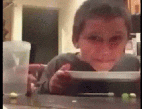Barf Kid Gross Dining Table Vomit GIF