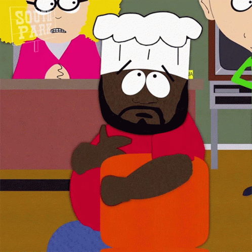 Barf Black Chef Puking South Park GIF