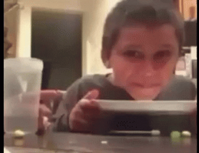 Barf Kid Gross Dining Table Vomit GIF