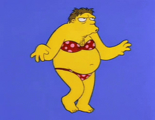 Barney Gumble In Swimsuit GIF