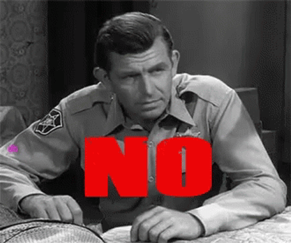 Barney Fife Big No GIF