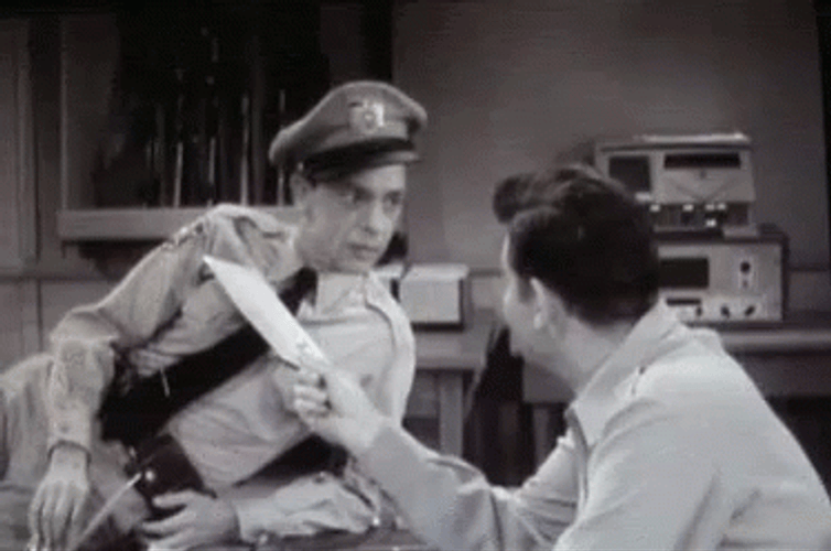 Barney Fife Discussing Something GIF