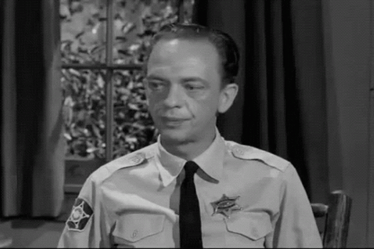 Barney Fife Startled GIF