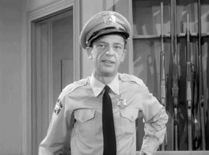Barney Fife Wondering GIF