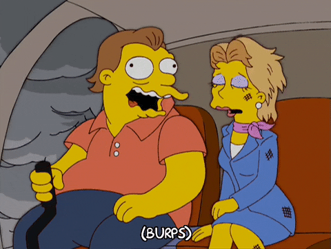 Barney Gumble Burp To Woman's Face GIF