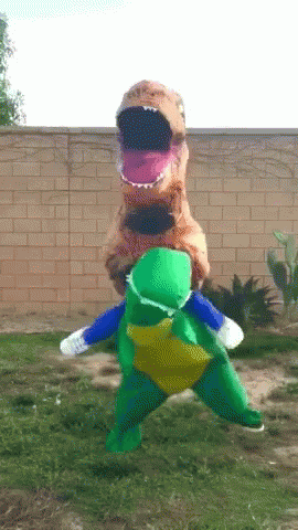 Barney Meme Piggy Back GIF