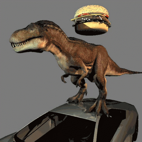 Barney Meme Trex Burger GIF