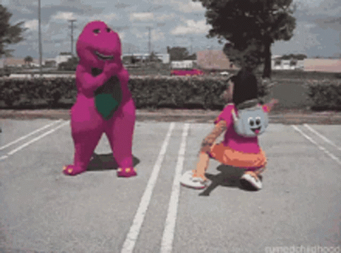 Barney Meme Twerking Dora GIF