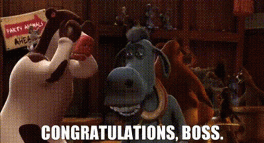 Barnyard Congratulations Boss GIF