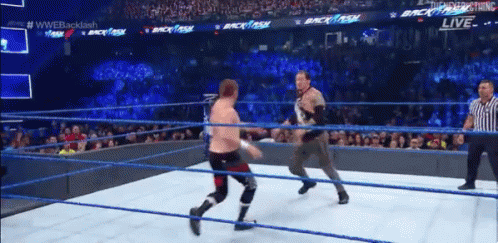 Baron Corbin Back Breaker Chokeslam Sami Zayn GIF