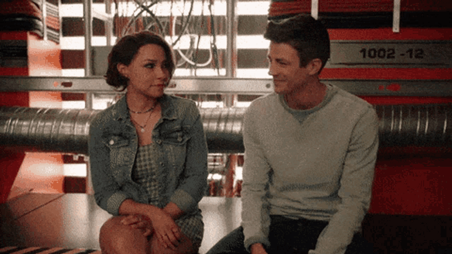 Barry Allen Nora West-allen Funny Laughing Bump GIF