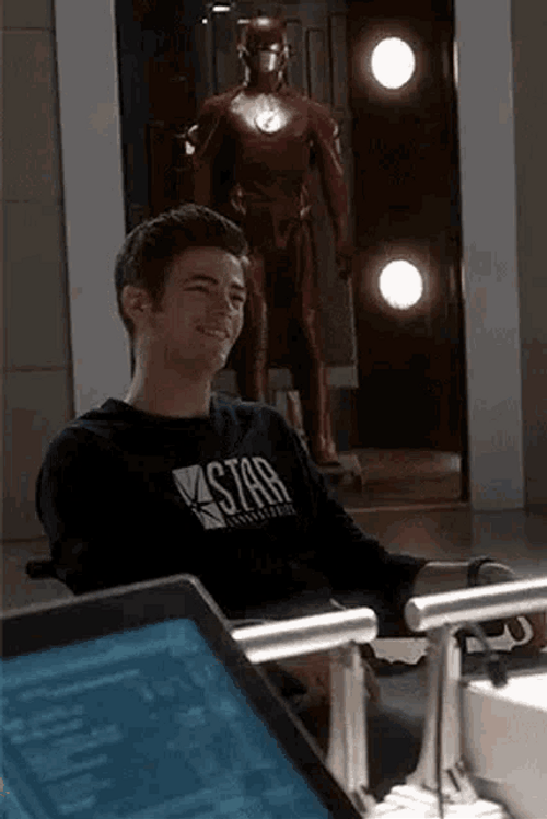 Barry Allen Smiling Go Away Joke The Flash GIF
