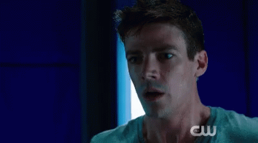 Barry Allen The Flash Scared Shocked Sweating GIF