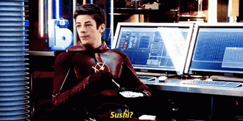 Barry Allen The Flash Sushi Offer Food GIF