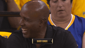 Barry Bonds Giants Nba Laughing GIF