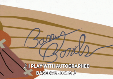 Barry Bonds South Park Authograph GIF