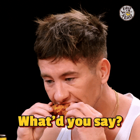 Barry Keoghan What'd You Sat Chicken Wing GIF