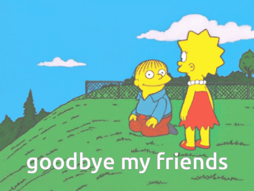 Bart And Lisa Simpson Saying Goodbye GIF