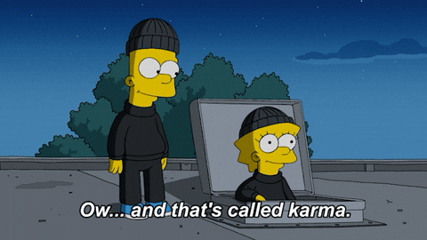 Bart And Lisa Simpsons Karma GIF