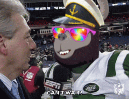 Bart Scott Can't Wait Cool Captain Bear GIF