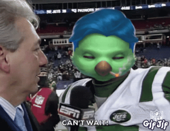 Bart Scott Can't Wait Smoking Puppet GIF