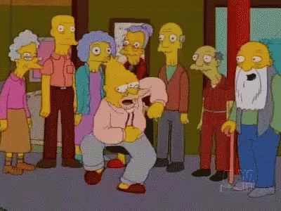 Bart Simpson and Cartoon Characters Standing Around