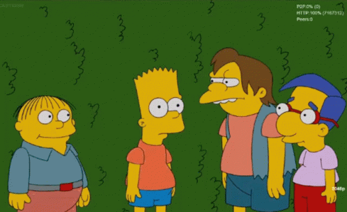 Bart Simpson And Friends Fade Away GIF