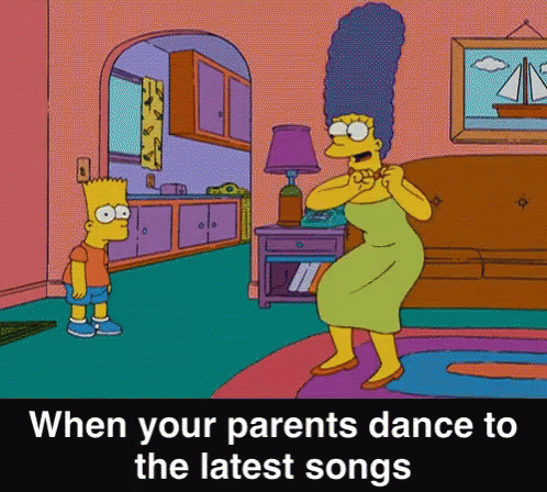 Bart Simpson And Marge Simpson Dancing GIF