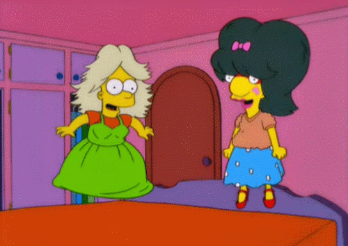Bart Simpson And Milhouse Dress-up GIF
