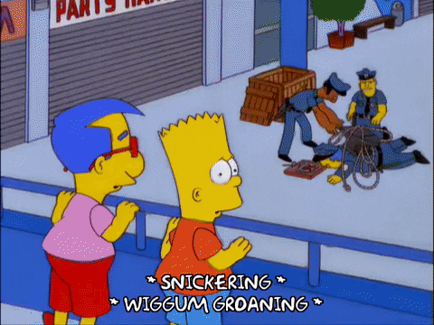 Bart Simpson And Millhouse Van Houten Snickering GIF